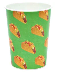 American Greetings 16 oz. Plastic Party Cups, Taco Party (8-Count), 3.5 Inch x 4.5 Inch