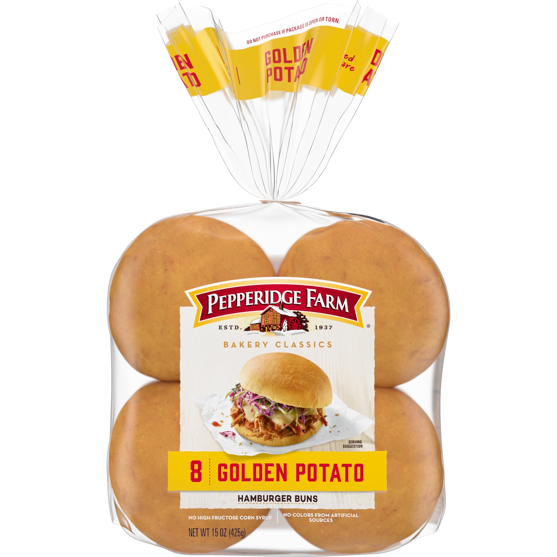 slide 1 of 5, Pepperidge Farm Golden Potato Hamburger Buns, 8-Pack Bag, 15 oz