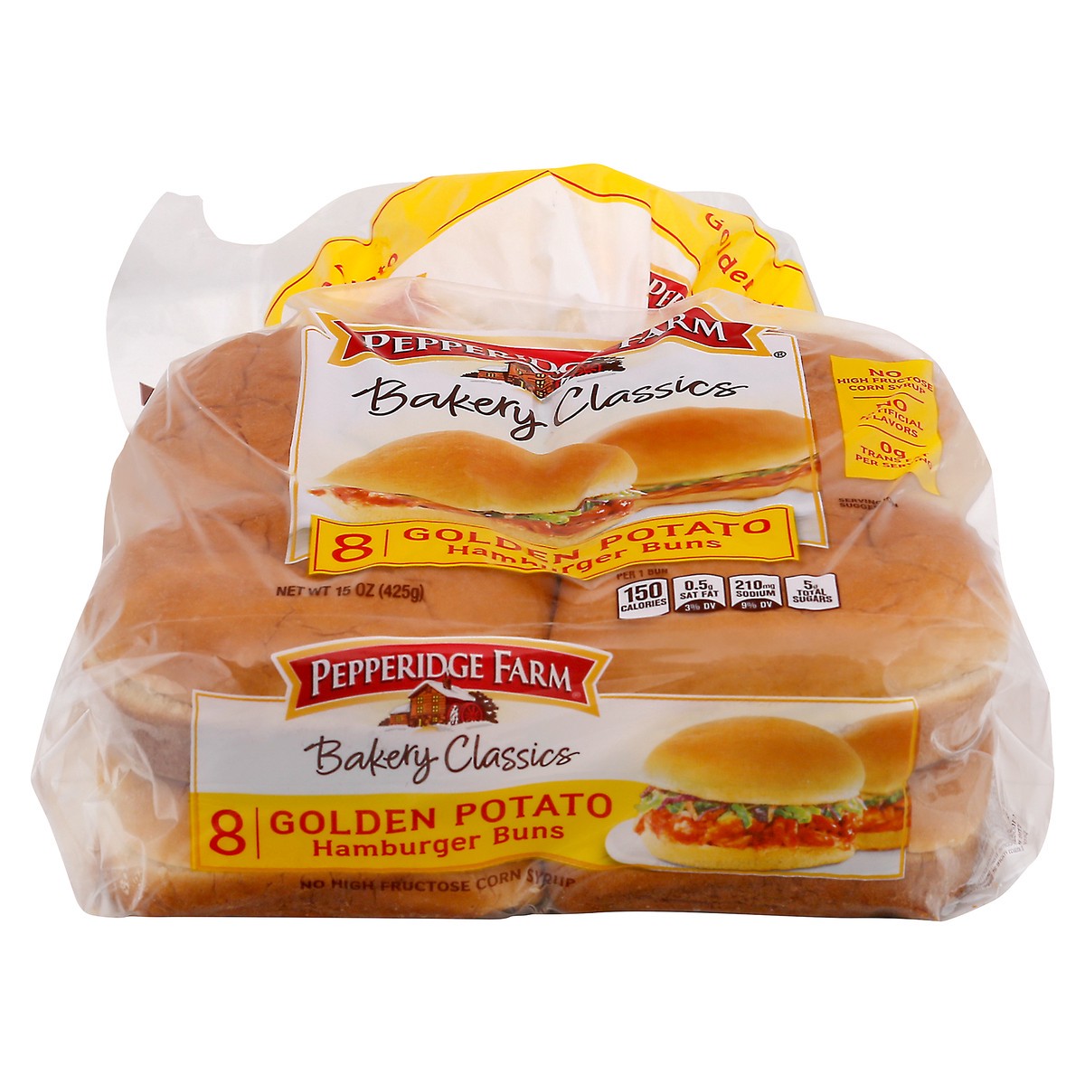 slide 1 of 8, Pepperidge Farm Bakery Classics Golden Potato Hamburger Buns, 15 oz