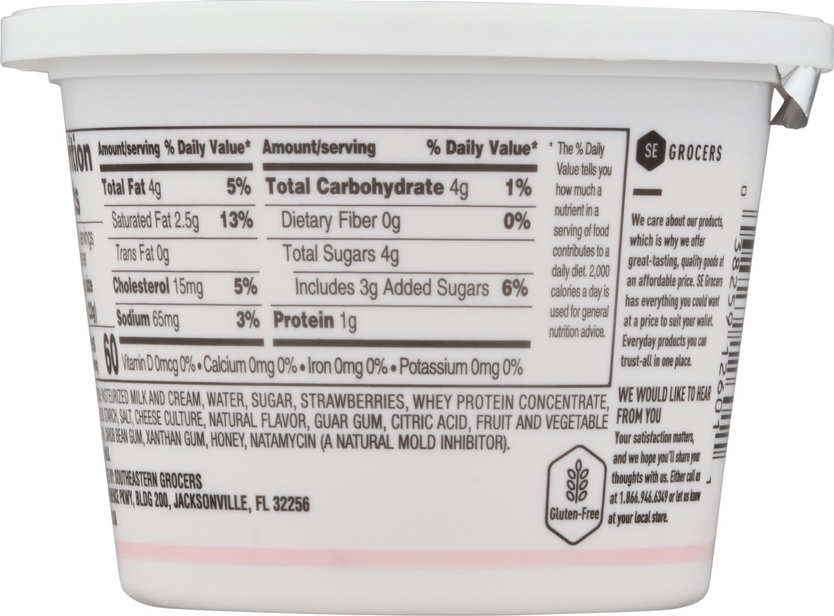 slide 7 of 14, SE Grocers Strwbry Whpd Crm Che - 8 oz, 8 oz