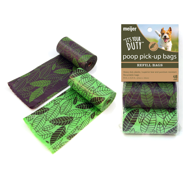 slide 1 of 1, Meijer Poop Pick-Up Bags, 48 ct