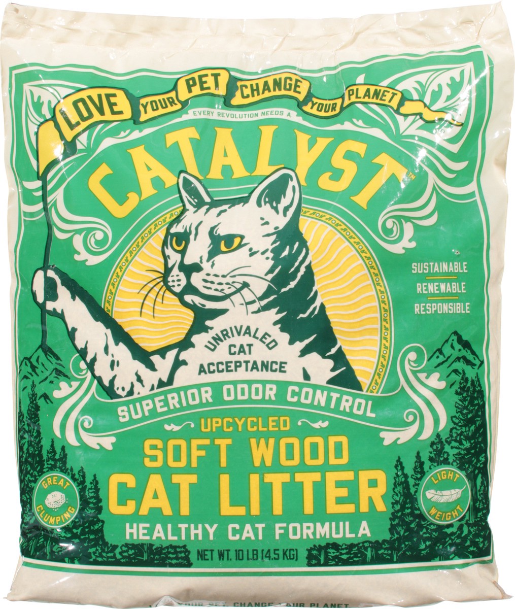 slide 11 of 13, Catalyst Healthy Cat Formula Upcycled Soft Wood Cat Litter 10 lb, 10 lb