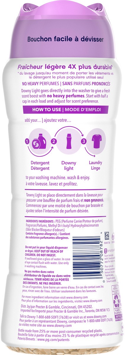 slide 6 of 8, Downy Light Laundry Scent Booster Beads, White Lavender Scent, 18.2 OZ, In-wash fabric beads designed to be gentle with a light boost of scent, No Heavy Perfumes, 1.1 lb