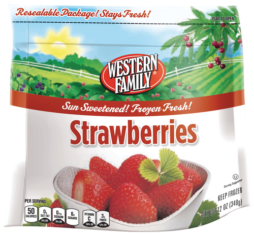 slide 1 of 1, Western Family Strawberries Whole, 12 oz