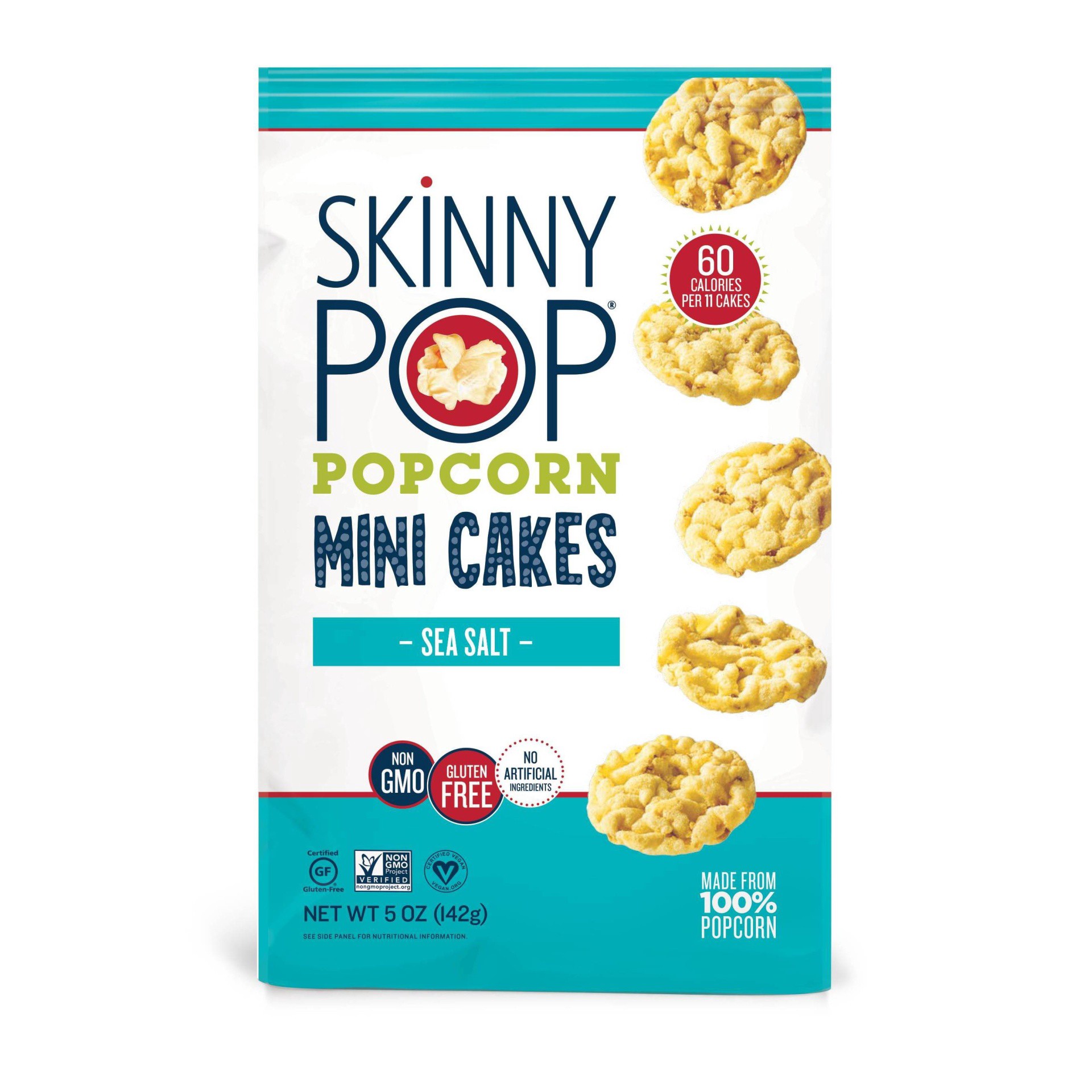 slide 1 of 3, SkinnyPop Sea Salt Popcorn Mini Cakes - 5oz, 5 oz