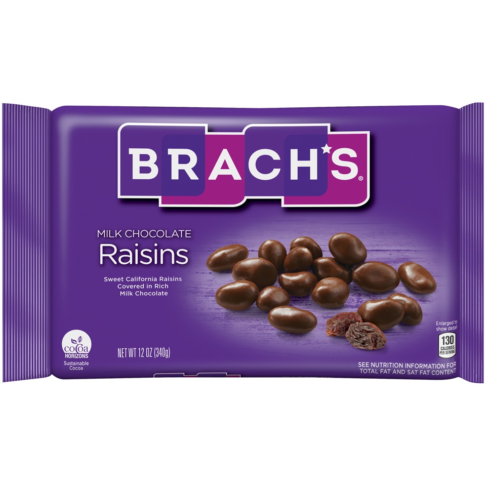 slide 1 of 2, Ferrara Candy Company Brach's Milk Chocolate Raisins 12 Oz. Bag, 1 ct