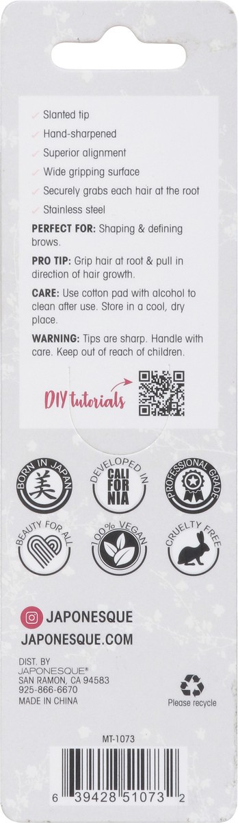 slide 12 of 12, Japonesque Expert Slant Tweezer 1 ea, 1 ct