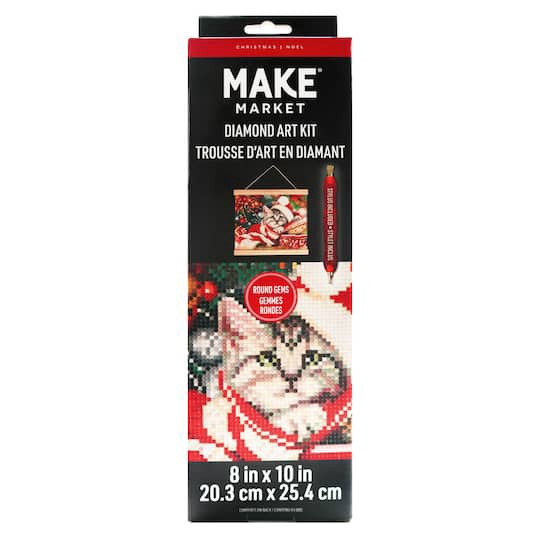 slide 1 of 4, 8" X 10" Kitten Diamond Art Kit With Frame By Make Market, 8 in x 10 in