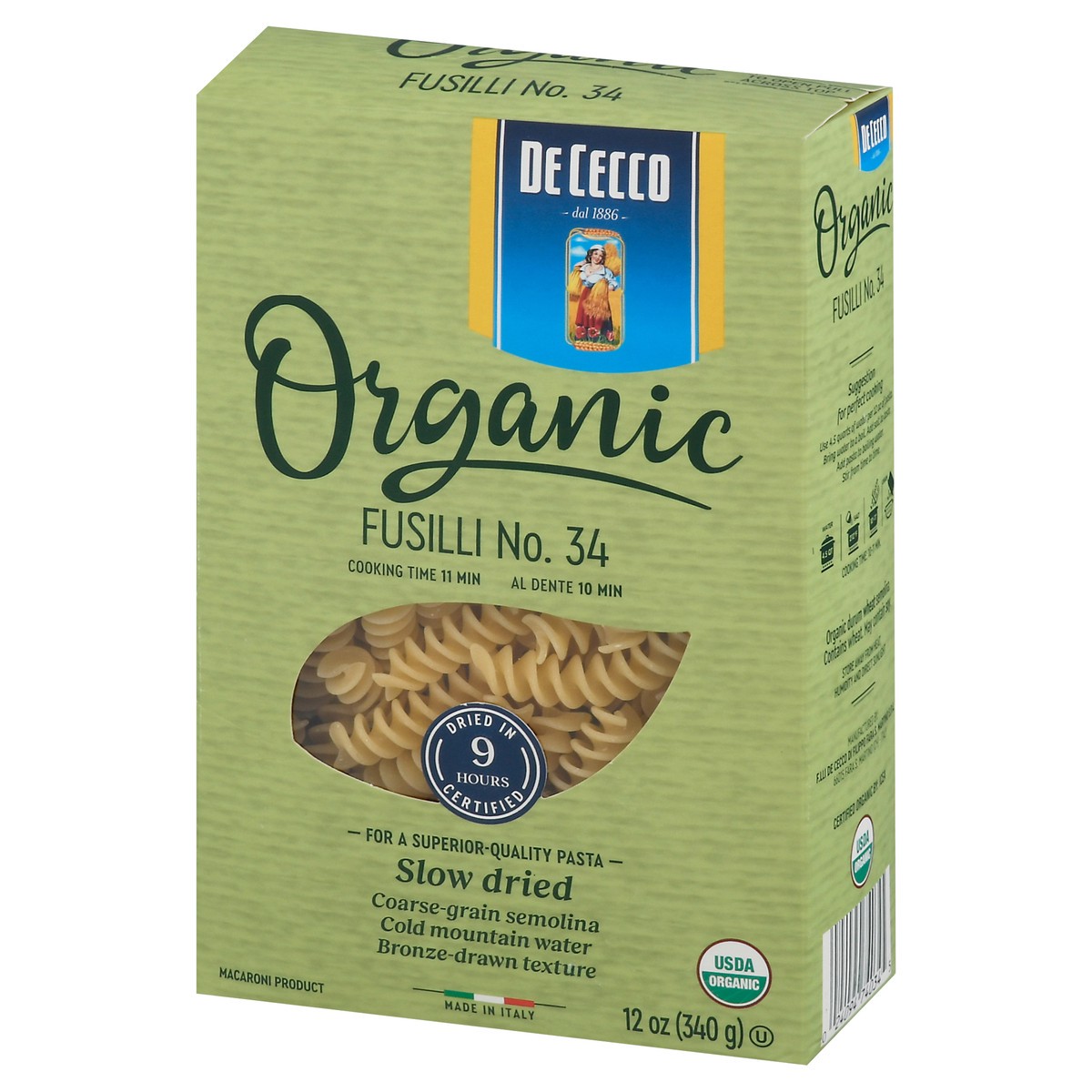 slide 3 of 13, De Cecco Organic Pasta Fusilli, 12 oz