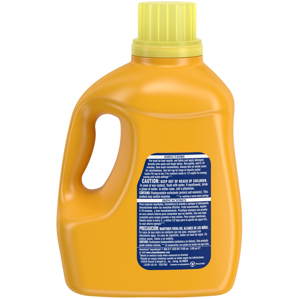 slide 4 of 4, ARM & HAMMER Plus OxiClean Stain Fighters Clean Meadow Detergent 122.5 fl oz, 122.50 fl oz