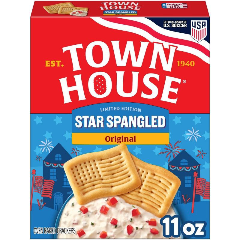 slide 1 of 9, Town House Bakes Crackers Star Spangled Original - 11oz, 11 oz