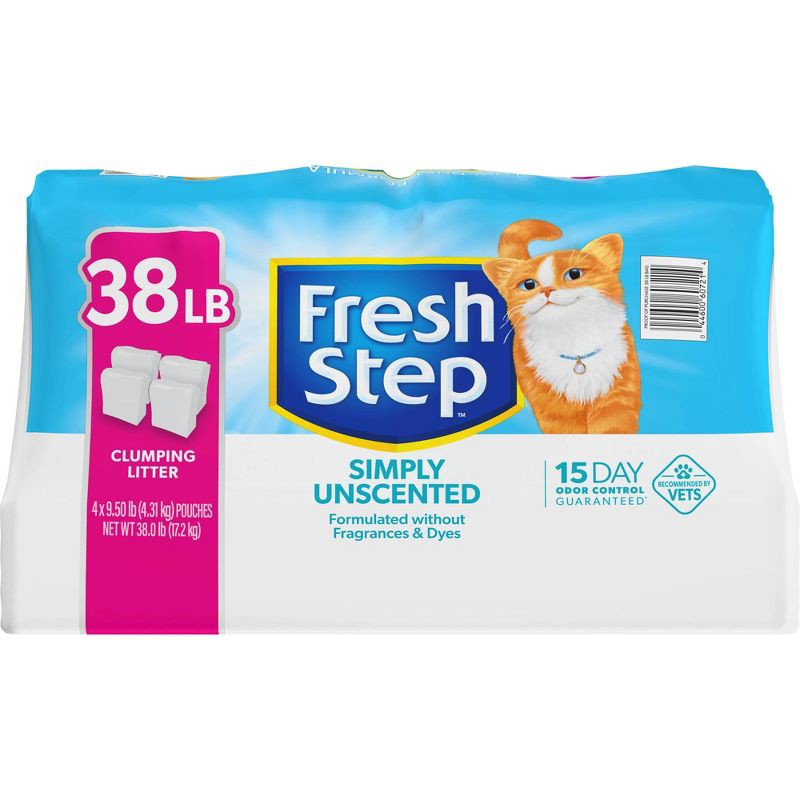 slide 15 of 16, Fresh Step Simply Unscented Clumping Cat Litter - 38lbs, 38 lb