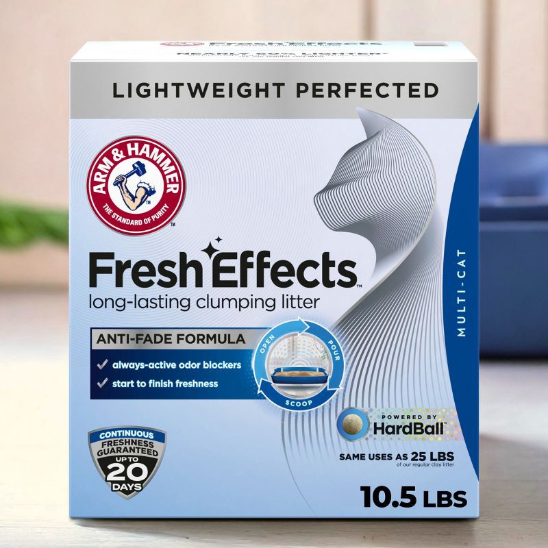 slide 2 of 11, Arm & Hammer Lightweight Clumping Scented Fresh Effects Cat Litter - 10.5lbs, 10.5 lb