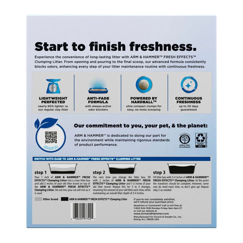 slide 10 of 11, Arm & Hammer Lightweight Clumping Scented Fresh Effects Cat Litter - 10.5lbs, 10.5 lb