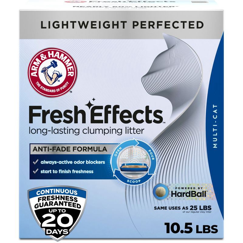 slide 1 of 11, Arm & Hammer Lightweight Clumping Scented Fresh Effects Cat Litter - 10.5lbs, 10.5 lb