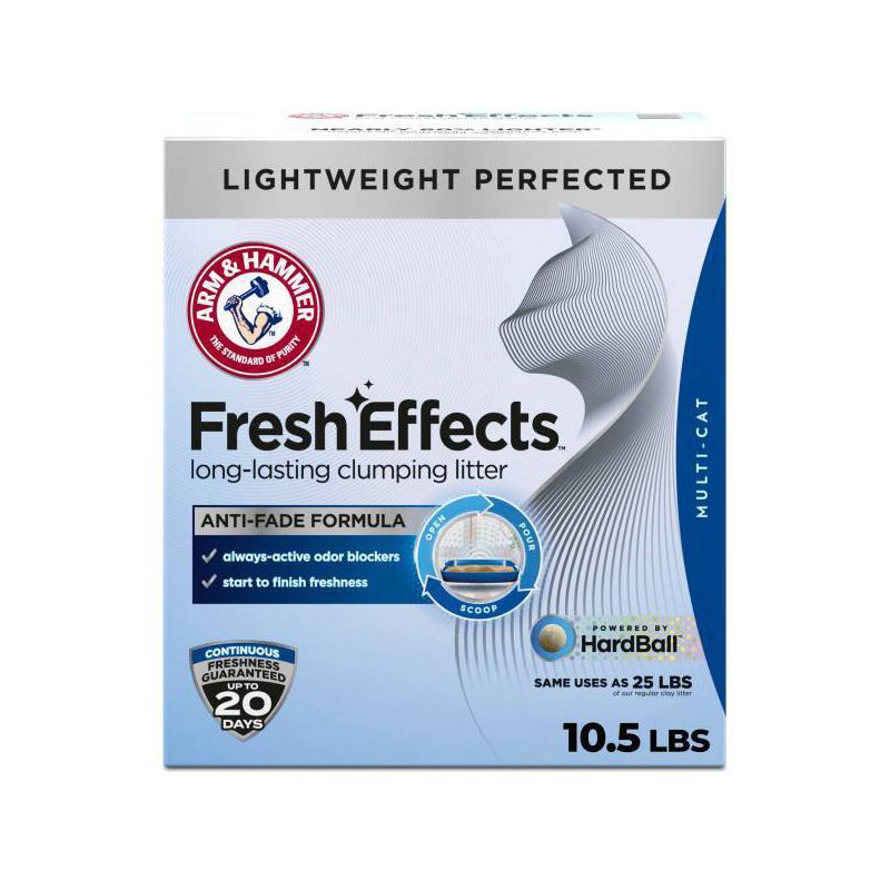 slide 11 of 11, Arm & Hammer Lightweight Clumping Scented Fresh Effects Cat Litter - 10.5lbs, 10.5 lb