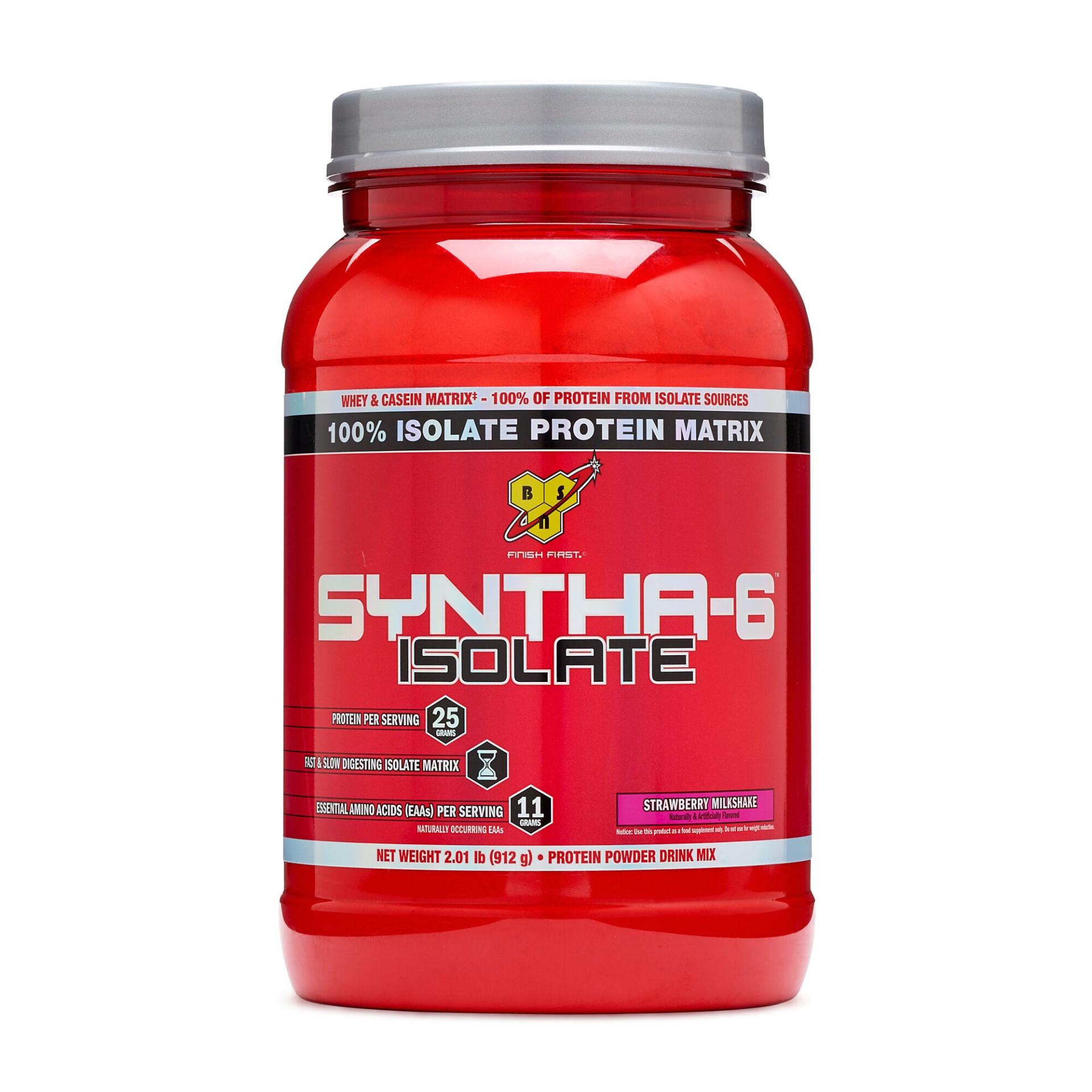 slide 1 of 1, BSN Syntha-6 Strawberry Milkshake Isolate Protein Powder, 2.01 lb