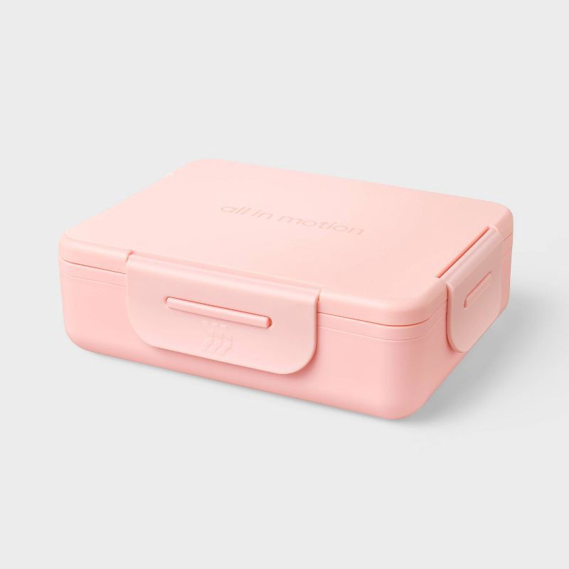slide 1 of 3, Adult Bento Boxes - All In Motion™ Pink: Recycled Polypropylene Lunch Container, 1 ct