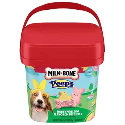 Milk-Bone Peeps Easter Pail Marshmallow Flavor Crunchy Dog Treats - 22oz