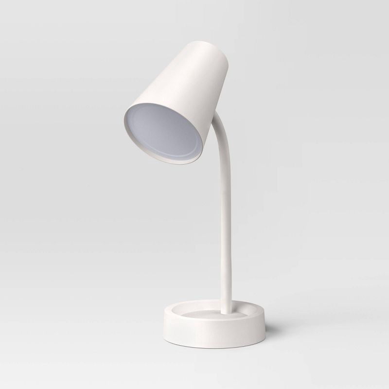 slide 1 of 5, Task Table Lamp White - Room Essentials™, 1 ct