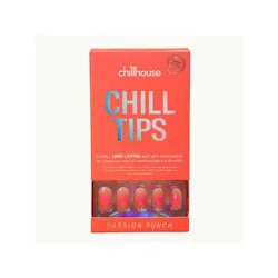 Chillhouse Chill Tips Press-On Nail Set - Design Studio - Passion Punch - 24ct: Oval Shape, Radiant Finish, 30 Pieces