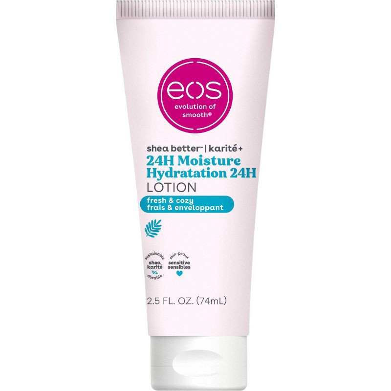 slide 1 of 7, eos Mini Body Lotion - Fresh & Cozy - Travel Size - 2.5 fl oz, 2.5 fl oz