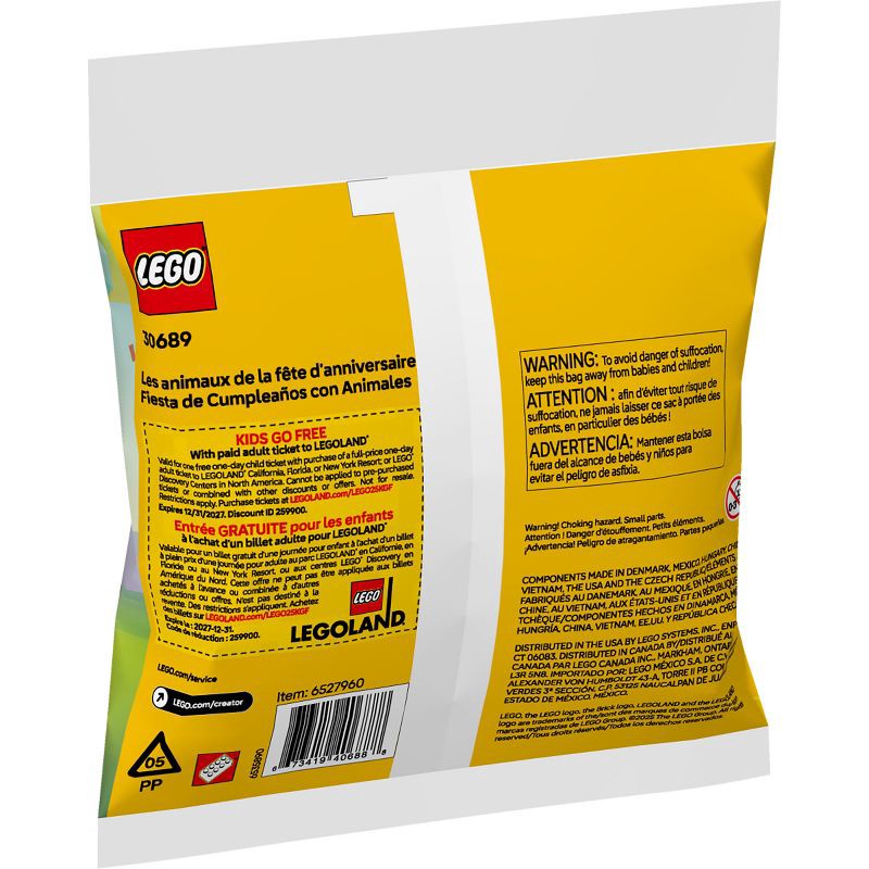 slide 5 of 5, LEGO Creator Birthday Party Animals Building Kit 30689, 1 ct