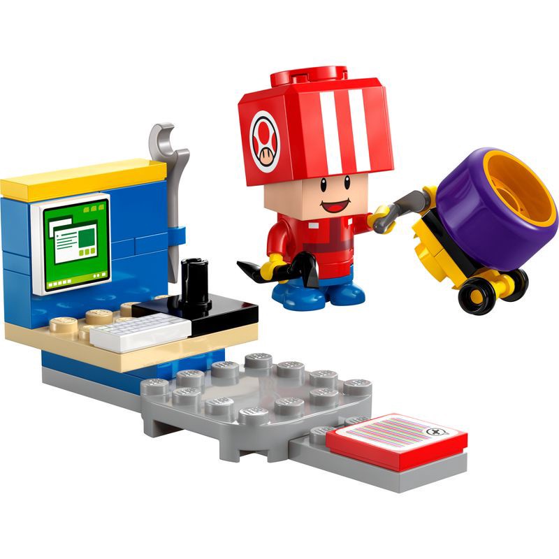 slide 2 of 5, LEGO Super Mario Kart - Toad (Pit Crew) Building Toy 30702, 1 ct