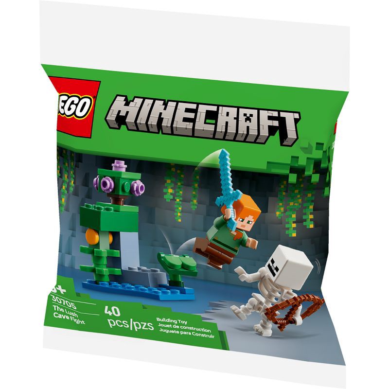 slide 3 of 5, LEGO Minecraft The Lush Cave Fight Building Toy 30705, 1 ct