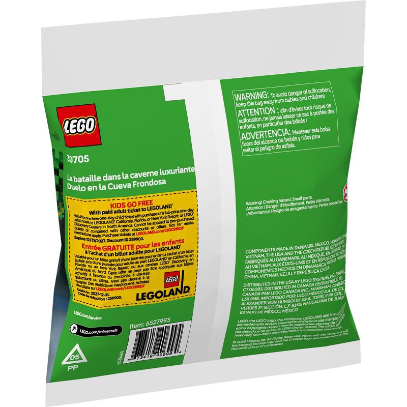 slide 5 of 5, LEGO Minecraft The Lush Cave Fight Building Toy 30705, 1 ct
