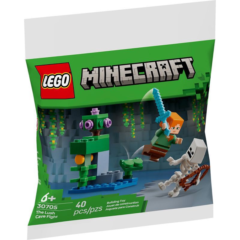 slide 1 of 5, LEGO Minecraft The Lush Cave Fight Building Toy 30705, 1 ct