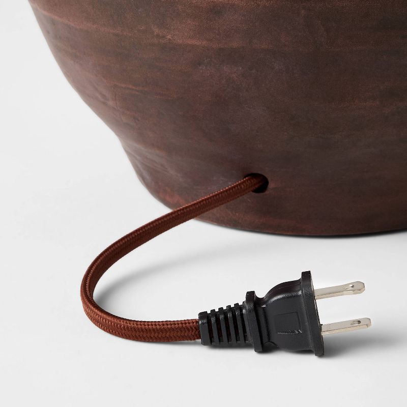 slide 5 of 5, Threshold designed w/Studio McGee Large Earthy Table Lamp with Whipstitch Shade - Threshold™ designed with Studio McGee, 1 ct