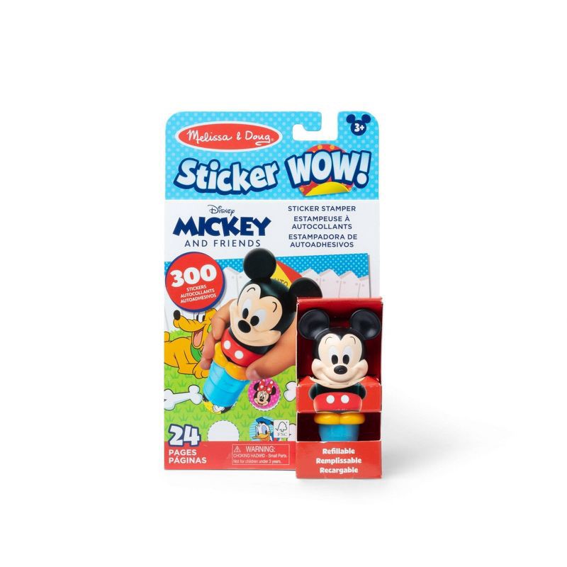 slide 1 of 7, Melissa & Doug Mickey Mouse Activity Pad & Sticker Stamper, 1 ct