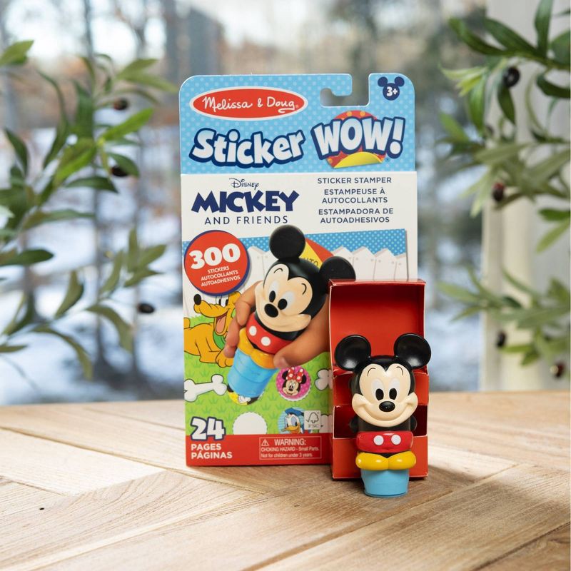 slide 7 of 7, Melissa & Doug Mickey Mouse Activity Pad & Sticker Stamper, 1 ct