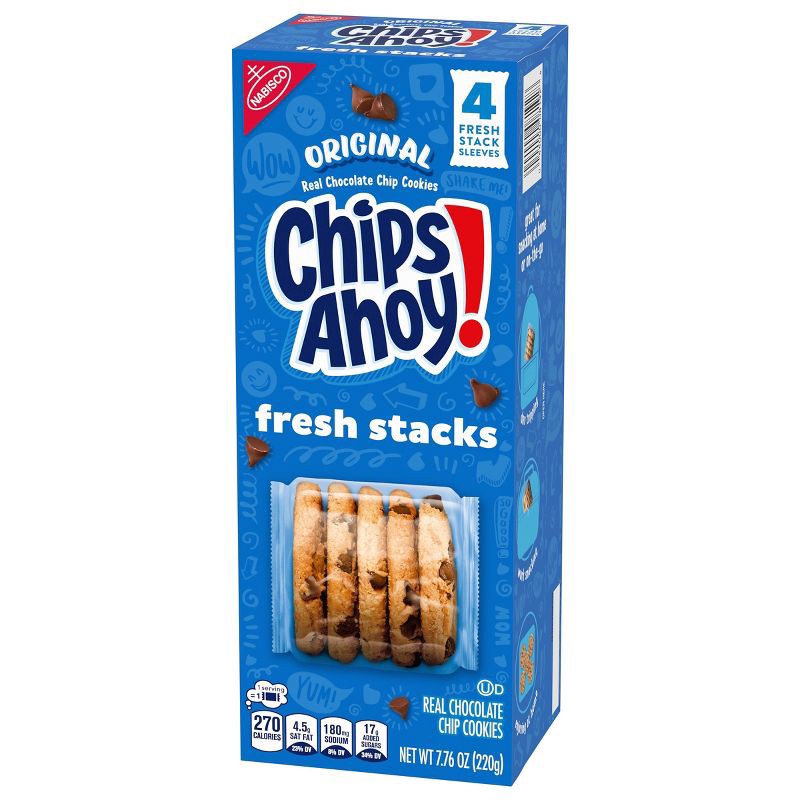 slide 12 of 16, Chips Ahoy! Fresh Stacks Original Chocolate Chip Cookies Travel Snacks - 7.65oz, 7.76 oz