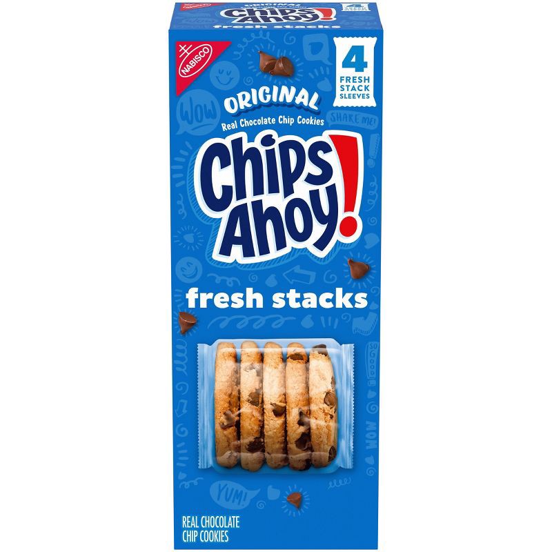 slide 1 of 16, Chips Ahoy! Fresh Stacks Original Chocolate Chip Cookies Travel Snacks - 7.65oz, 7.76 oz