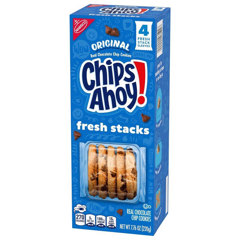 slide 10 of 16, Chips Ahoy! Fresh Stacks Original Chocolate Chip Cookies Travel Snacks - 7.65oz, 7.76 oz