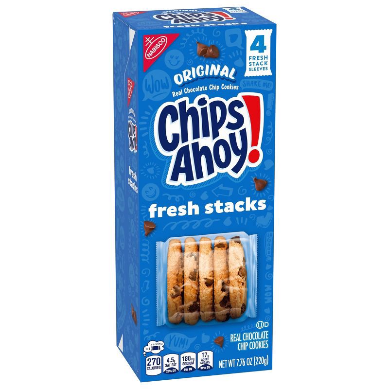 slide 11 of 16, Chips Ahoy! Fresh Stacks Original Chocolate Chip Cookies Travel Snacks - 7.65oz, 7.76 oz