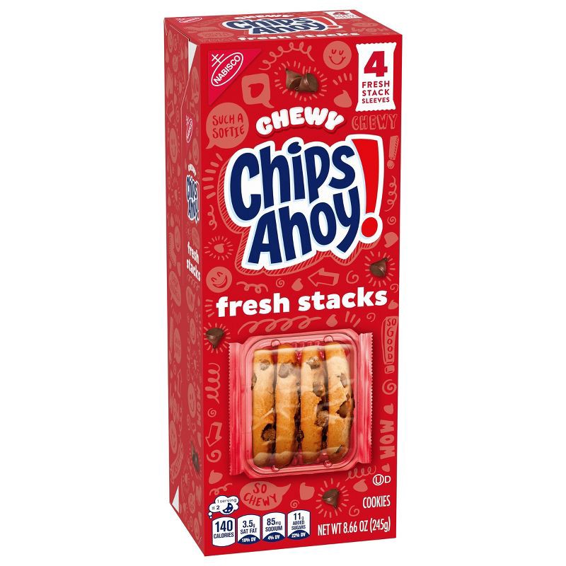 slide 9 of 15, Chips Ahoy! Fresh Stacks Chewy Chocolate Chip Cookies - 8.67oz, 8.66 oz