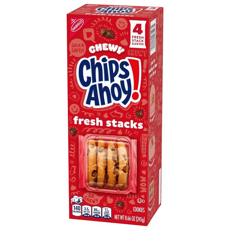 slide 10 of 15, Chips Ahoy! Fresh Stacks Chewy Chocolate Chip Cookies - 8.67oz, 8.66 oz