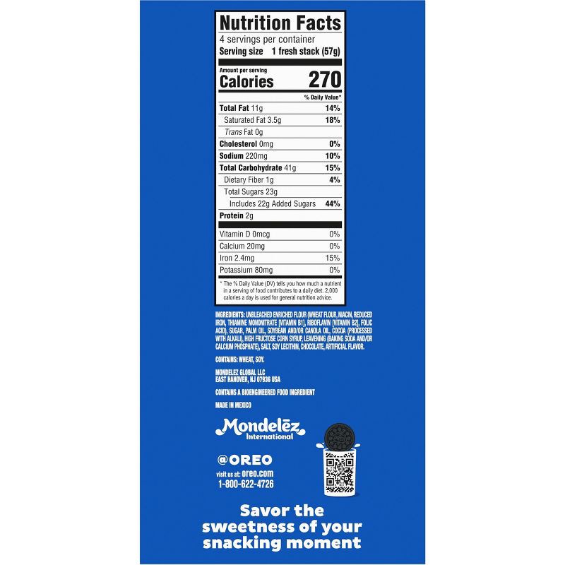 slide 11 of 15, Oreo Fresh Stacks Chocolate Sandwich Cookies Travel Snacks - 8.05oz, 8.05 oz
