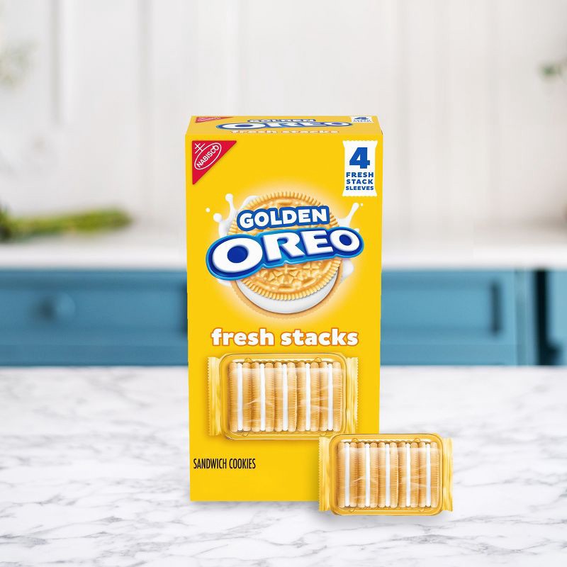 slide 8 of 15, Oreo Fresh Stacks Golden Sandwich Cookies Travel Snacks - 8.05oz, 8.05 oz