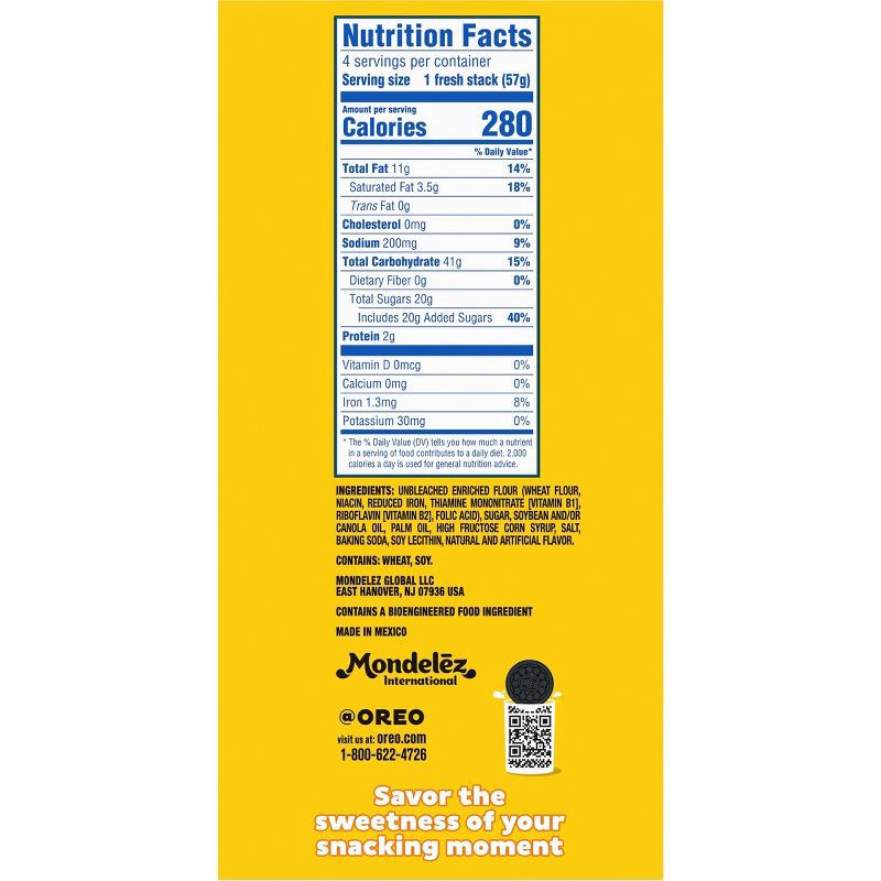 slide 11 of 15, Oreo Fresh Stacks Golden Sandwich Cookies Travel Snacks - 8.05oz, 8.05 oz