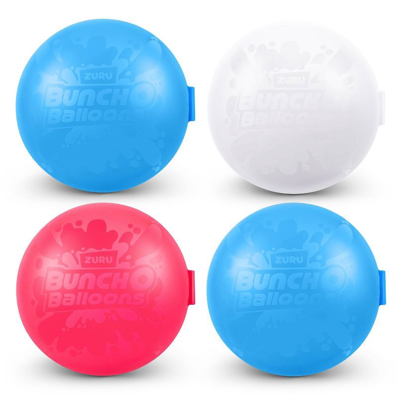 slide 4 of 9, Bunch O Balloons Reusable Water Balloons 4pk- Red/White/Blue: Pool Games for Kids, 4 ct