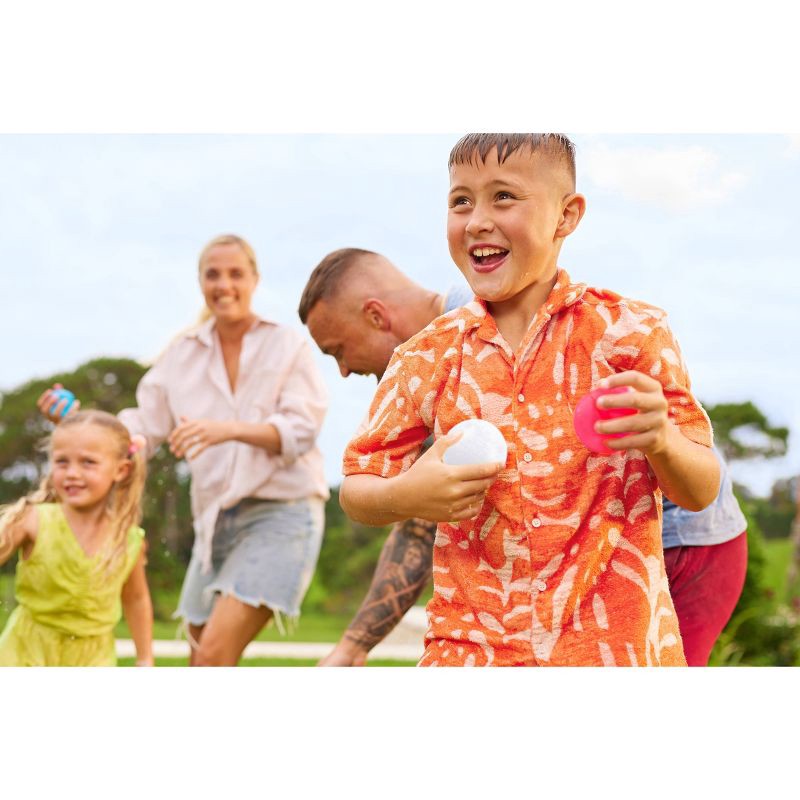 slide 5 of 9, Bunch O Balloons Reusable Water Balloons 4pk- Red/White/Blue: Pool Games for Kids, 4 ct