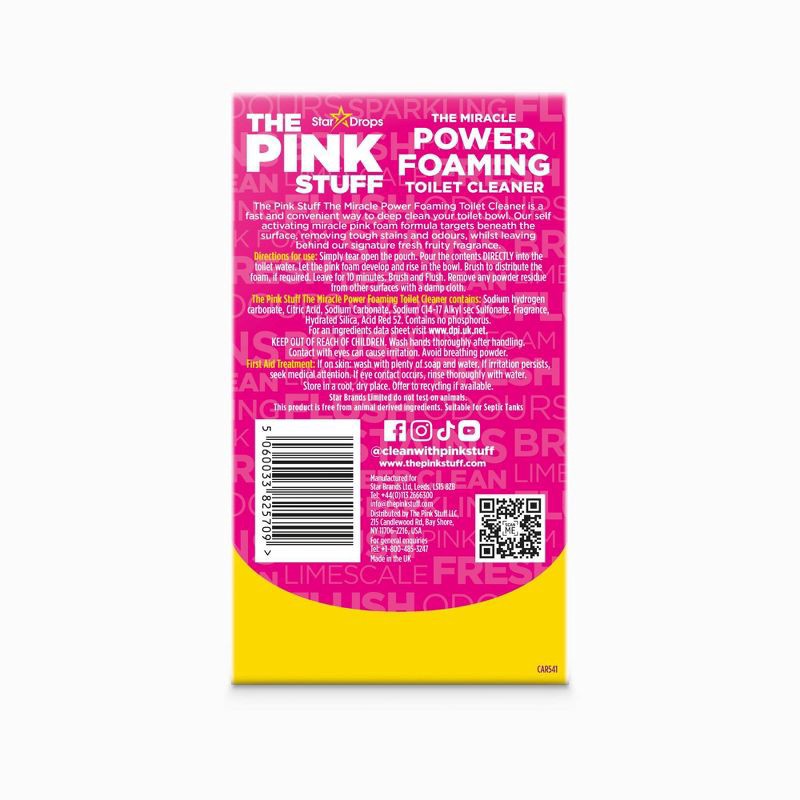slide 3 of 6, The Pink Stuff The Miracle Power Foaming Toilet Cleaner Powder - 7oz, 7 oz