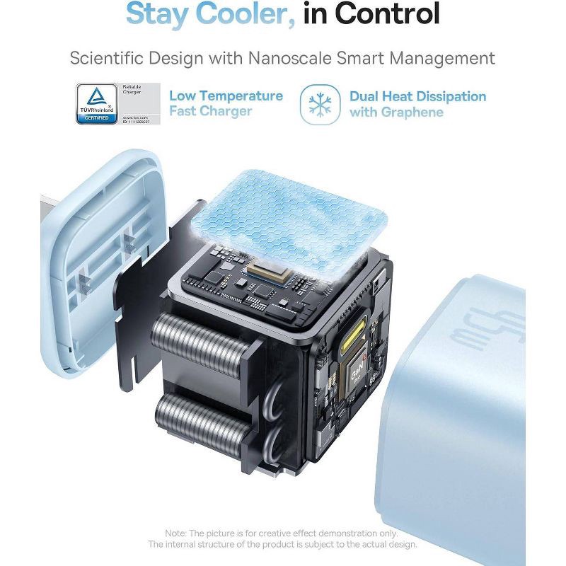 slide 7 of 10, Baseus PicoGo Fast Charger 45W - Blue, 1 ct