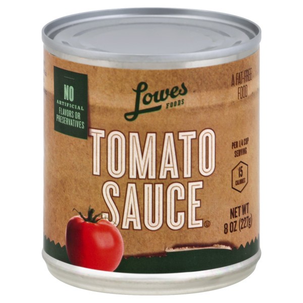 slide 1 of 1, Lowes Foods Tomato Sauce, 8 oz