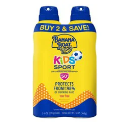 Banana Boat Kids' Sunscreen - 12oz/2ct: SPF 50, Whole Body, Unscented, Spray