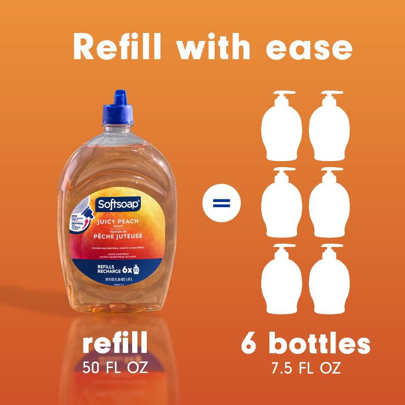 slide 7 of 16, Softsoap Hand Soap - Juicy Peach - 50oz, 50 oz